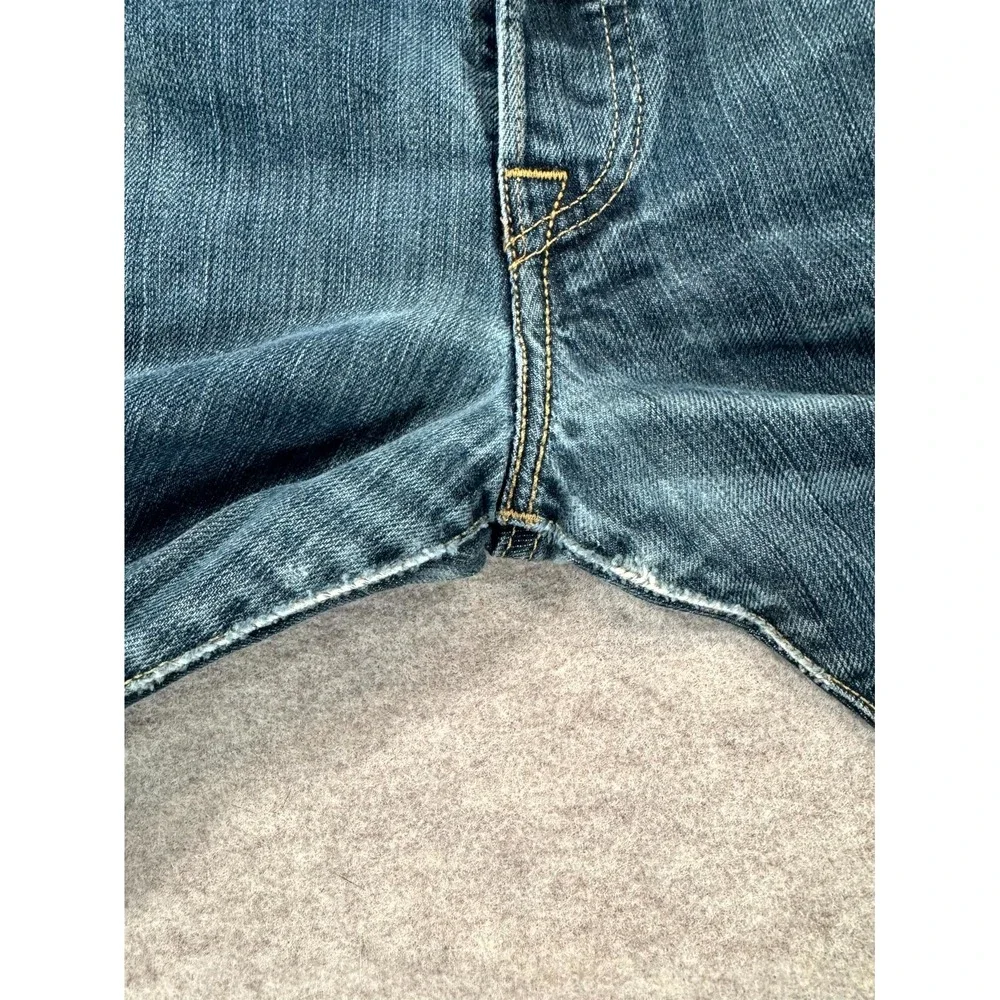 Levi's 501 Jeans Mens 38x32 Blue Denim Cotton Dark Wash Button Fly Straight Leg